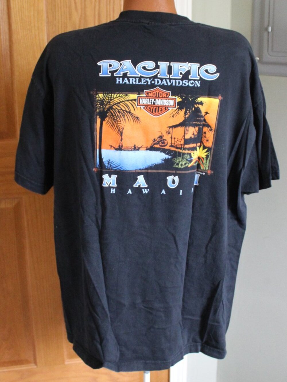 Harley Davidson Vintage 1999 Pacific Maui Hawaii T-Shirt Black 2XL